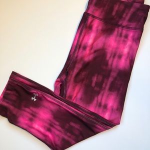 Under Armour pink spandex , Capri leggings.